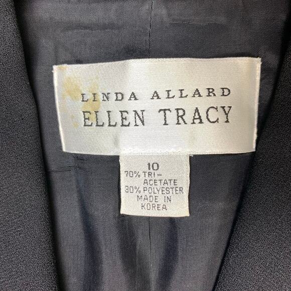 Linda Allard Ellen Tracy Black Hourglass Blazer Size 10 - Picture 4 of 5